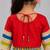Multicolor cotton embroidered  mirror work kids lehenga choli