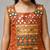 Orange cotton embroidered  mirror work kids lehenga choli