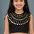 Black cotton embroidered  mirror work kids lehenga choli