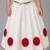 White cotton embroidered  patch work kids lehenga choli