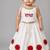 White cotton embroidered  patch work kids lehenga choli