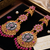 Antique Pink Kemp Stone Long Drop Earrings