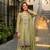 Olive Color Sequance And Embroidery Work Silk Blend Salwar Suit