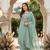 Sea Green Color Sequance And Embroidery Work Silk Blend Salwar Suit