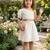 White cotton chikankari co-ord set for girl