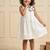 White cotton plain dress for girl