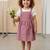 Pink cotton dots printed dress for girl