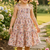 Multicolor cotton geometric printed dress for girl