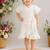 White cotton chikankari dress for girl
