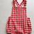 Red cotton geometric printed dress for girl