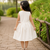White cotton floral printed dress for girl