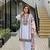 White Embroidery Work Silk Blend Salwar Suit