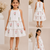 White cotton floral printed dress for girl