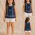 Blue cotton plain top for girl