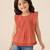 Red cotton plain top for girl