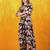 Black rayon floral printed ethnic kurta palazzo set