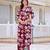 Wine rayon floral printed ethnic kurta palazzo set