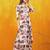 Off-white rayon floral printed ethnic kurta palazzo set