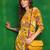 Yellow rayon floral printed ethnic kurta palazzo set
