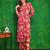Pink rayon floral printed ethnic kurta palazzo set