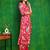 Pink rayon floral printed ethnic kurta palazzo set
