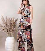 Multicolor rayon floral printed ethnic kurta palazzo set