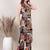 Multicolor rayon floral printed ethnic kurta palazzo set