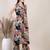 Multicolor rayon floral printed ethnic kurta palazzo set