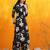 Black rayon floral printed ethnic kurta palazzo set