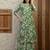 Green rayon floral printed ethnic kurta palazzo set