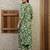 Green rayon floral printed ethnic kurta palazzo set