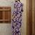 Purple rayon floral printed ethnic kurta palazzo set