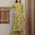 Mustard rayon floral printed ethnic kurta palazzo set