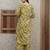 Mustard rayon floral printed ethnic kurta palazzo set