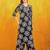 Black rayon geometric printed ethnic kurta palazzo set