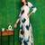 White rayon tie dye printeded ethnic kurta palazzo set
