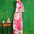 Pink rayon floral printed ethnic kurta palazzo set