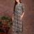 Grey rayon geometric printed ethnic kurta palazzo set