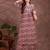 Wine rayon geometric printed ethnic kurta palazzo set