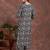 Teal rayon geometric printed ethnic kurta palazzo set