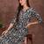 Teal rayon geometric printed ethnic kurta palazzo set