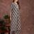 Black rayon floral printed ethnic kurta palazzo set