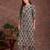 Black rayon floral printed ethnic kurta palazzo set
