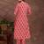 Pink rayon floral printed ethnic kurta palazzo set