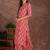 Pink rayon floral printed ethnic kurta palazzo set