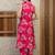 Pink silk blend floral printed ethnic kurta palazzo set