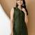 Olive silk blend plain ethnic kurta palazzo set
