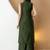 Olive silk blend plain ethnic kurta palazzo set