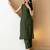 Olive silk blend plain ethnic kurta palazzo set