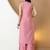 Pink silk blend plain ethnic kurta palazzo set
